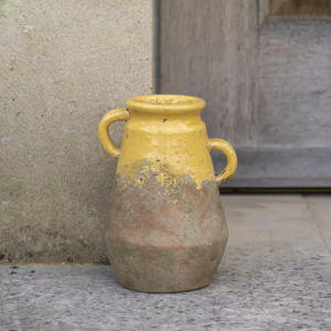 Grand Illusions Terracotta Vase Yellow